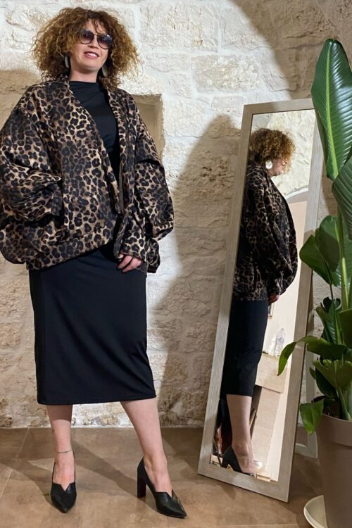 GIACCA LEOPARDATA OVER