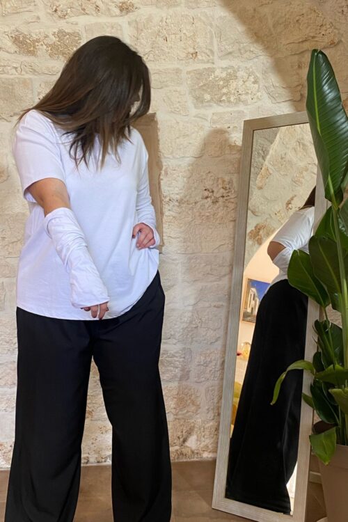 T-SHIRT SCOMPOSTA BIANCA